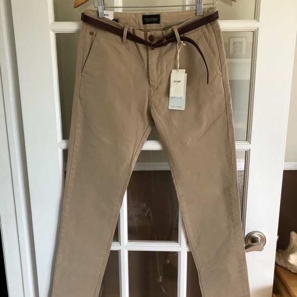 Scotch&Soda~ Men’s Stuart Slim Chino Pants - Picture 2 of 15